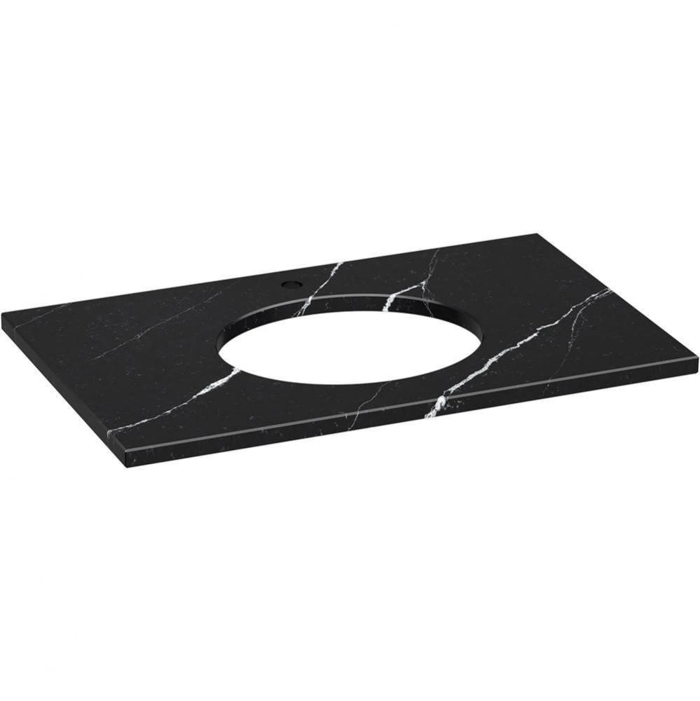 Silestone Quartz 37-in Vanity Top with Oval Cutout