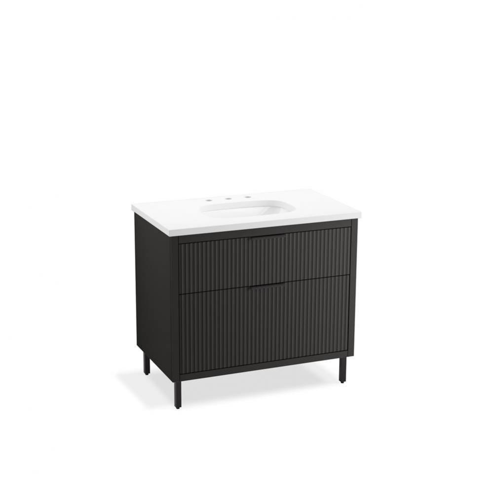 Spacity® 36'' wall-hung bathroom vanity cabinet with sink and quartz top