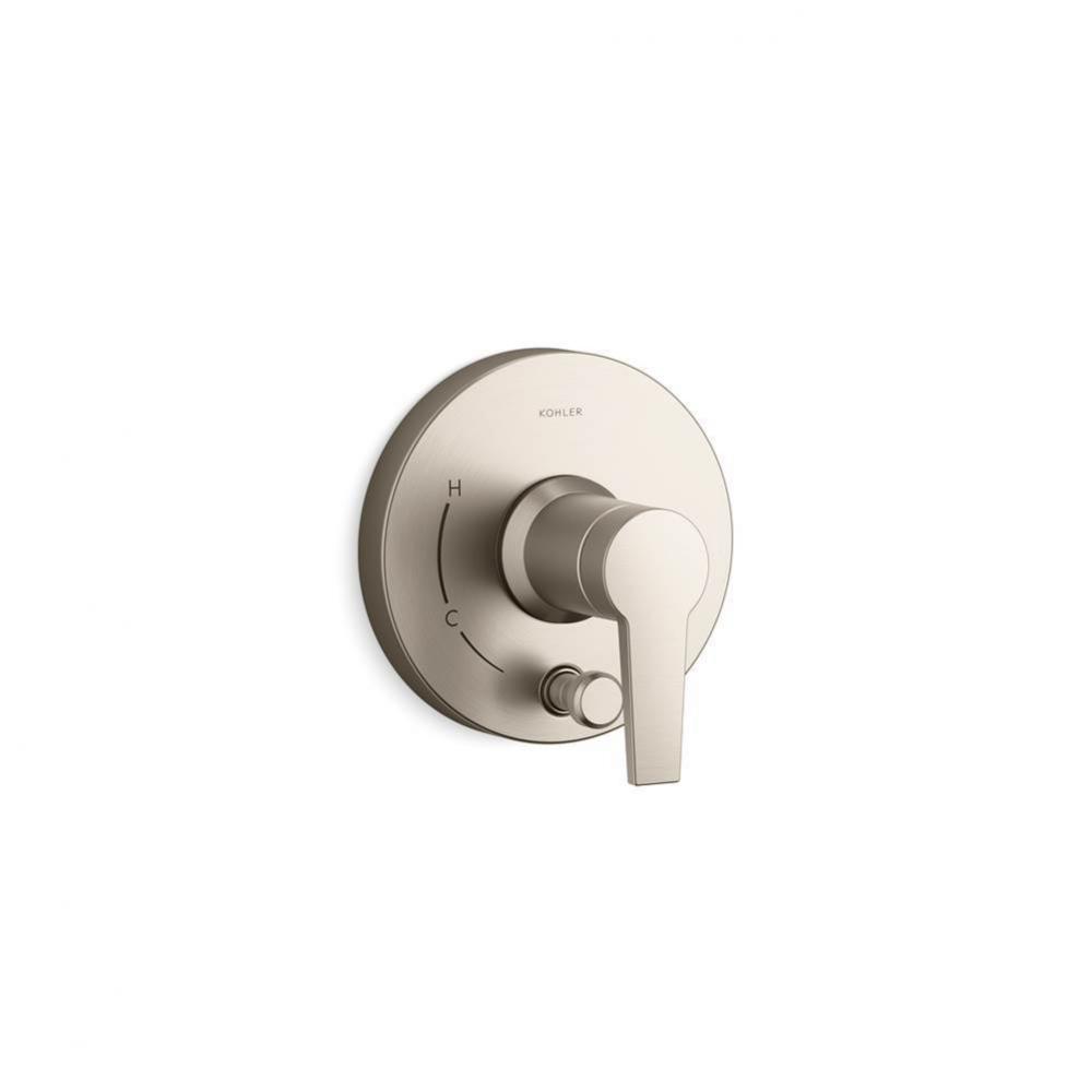 Pitch® Rite-Temp® valve trim with push-button diverter