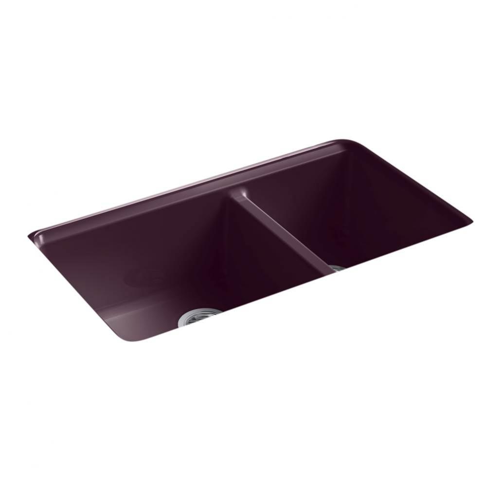 Riverby® 33'' x 22'' x 9-5/8'' undermount large/medium double-b