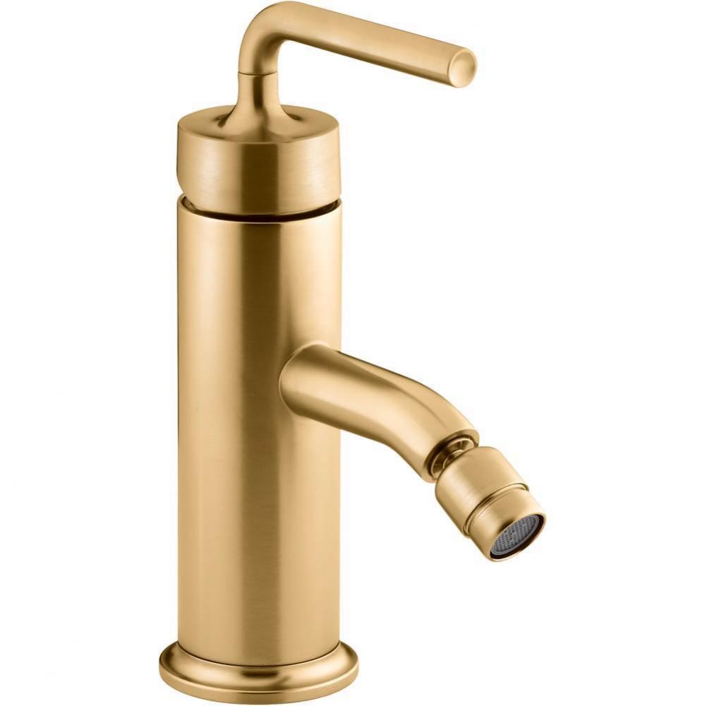 Purist® Horizontal swivel spray aerator bidet faucet with straight lever handle