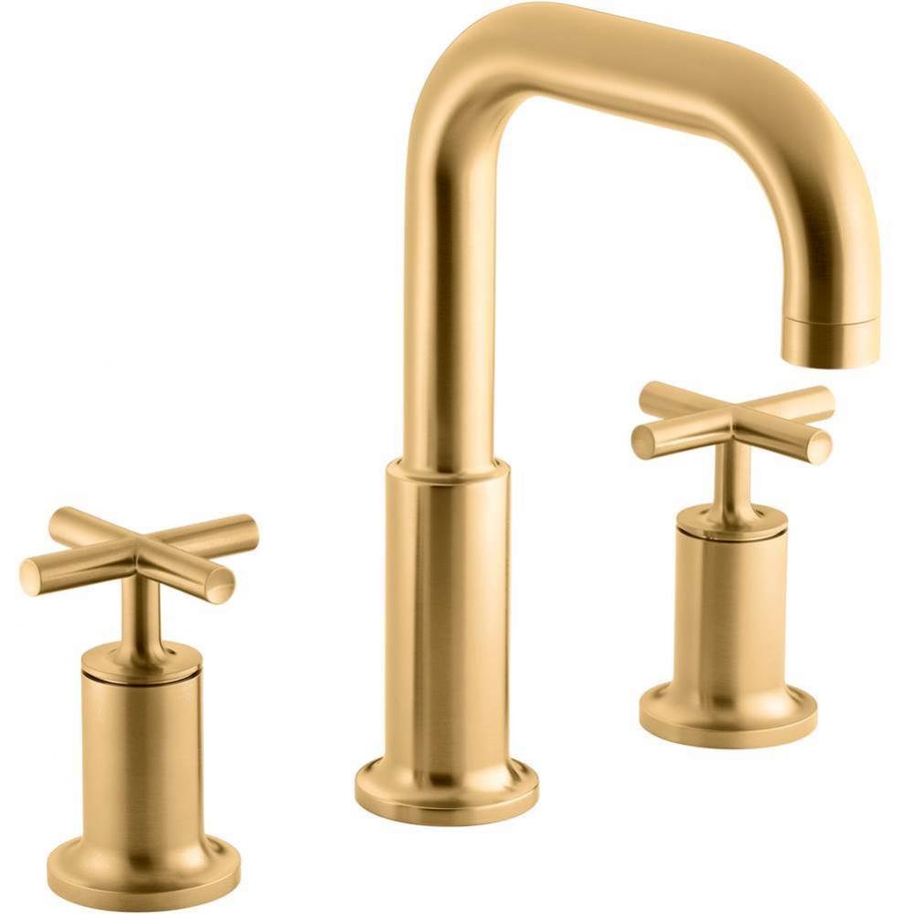 Purist® Deck-mount bath faucet trim with Cross handles