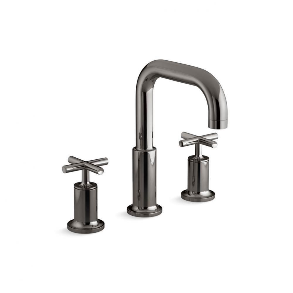 Purist® Deck-mount bath faucet trim with Cross handles