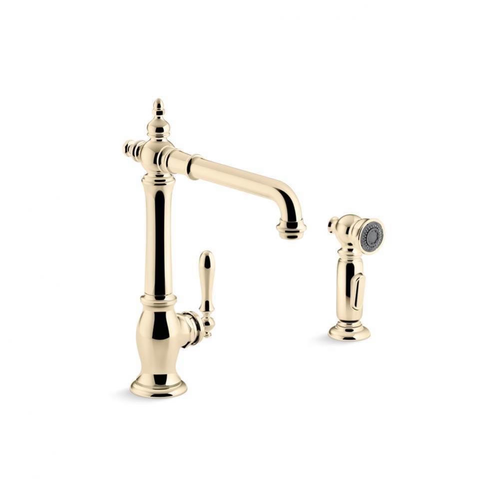 Artifacts® Single-handle kitchen sink faucet with side sprayer