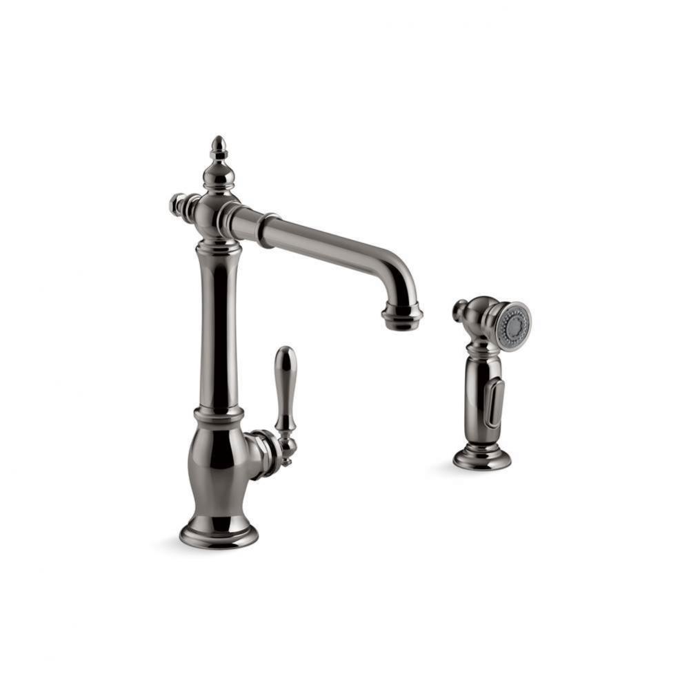 Artifacts® Single-handle kitchen sink faucet with side sprayer