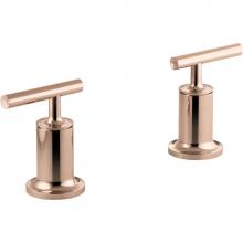 Kohler T14429-4-RGD - Purist® Deck- or wall-mount high-flow bath trim with lever handles, handles only, valve not i