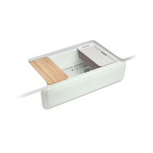 Kohler 24564-PC-FF - Riverby® 35-3/4'' undermount single-bowl farmhouse workstation kitchen sink