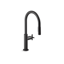 Kohler 28669-3-BL - Billet™ Pull-down kitchen sink faucet with two-function sprayhead