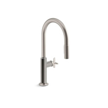 Kohler 28670-3RT2-VS - Billet™ Touchless pull-down kitchen sink faucet with two-function sprayhead