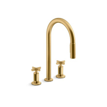 Kohler 28671-3-2MB - Billet™ Pull-down kitchen sink faucet with two-function sprayhead