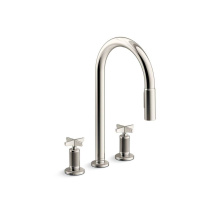 Kohler 28671-3-SN - Billet™ Pull-down kitchen sink faucet with two-function sprayhead