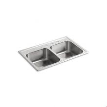 Kohler 3346-4-NA - Toccata™ 33'' x 22'' x 8-3/16'' top-mount double-equal bowl kitche