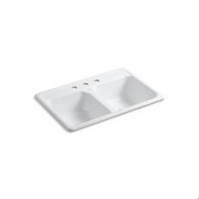 Kohler 5817-3-0 - Delafield® 33'' x 22'' x 8-1/2'' top-mount double-equal kitchen