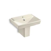 Kohler 5150-1-47 - Rêve® 23'' semi-pedestal bathroom sink with single faucet hole and shroud