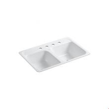 Kohler 5950-4-0 - Delafield® 32'' x 21'' x 8-1/2'' tile-in/metal frame double-equ