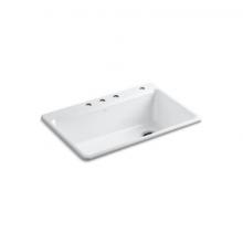 Kohler 5871-4A2-0 - Riverby® 33'' top-mount single-bowl workstation kitchen sink
