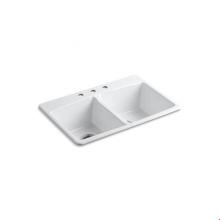 Kohler 5846-3-0 - Brookfield™ 33'' x 22'' x 9-5/8'' top-mount double-equal kitchen s