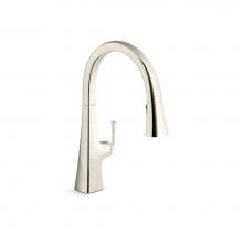 Kohler 22068-WB-SN - Graze® Touchless pull-down kitchen sink faucet with KOHLER® Konnect™ and three-functio