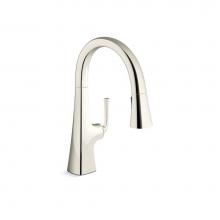 Kohler 22063-SN - Graze® Pull-down kitchen sink faucet with three-function sprayhead