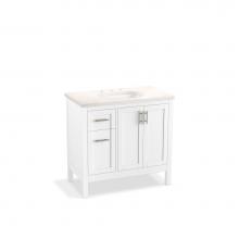 Kohler 39605-ASB-0 - Hadron™ 36'' bathroom vanity cabinet with sink and quartz top