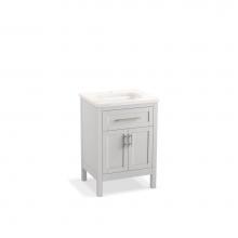 Kohler 39603-ASB-AGA - Hadron™ 24'' bathroom vanity cabinet with sink and quartz top