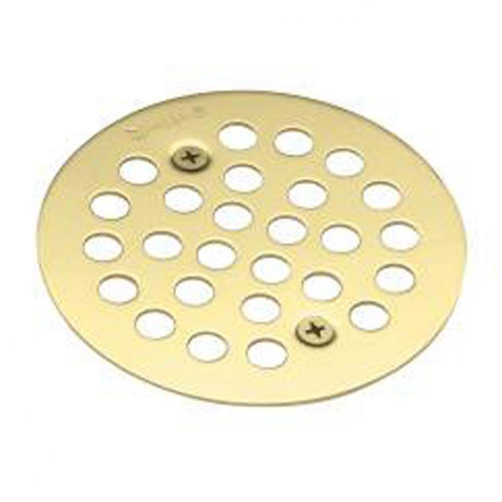 Polished brass tub/shower drain covers