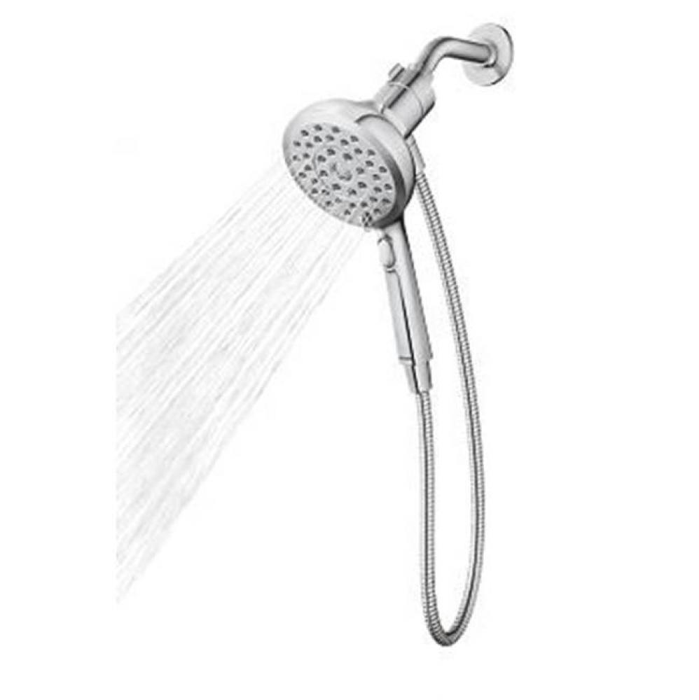 Chrome Eight-Function 5'' Diameter Spray Head Handshower