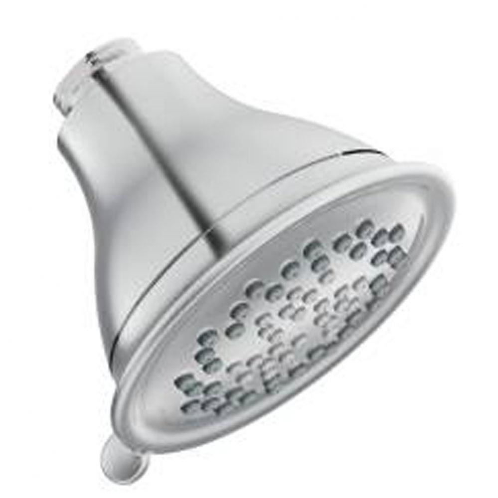 Chrome three-function 4'' diameter spray head eco-performance showerhead