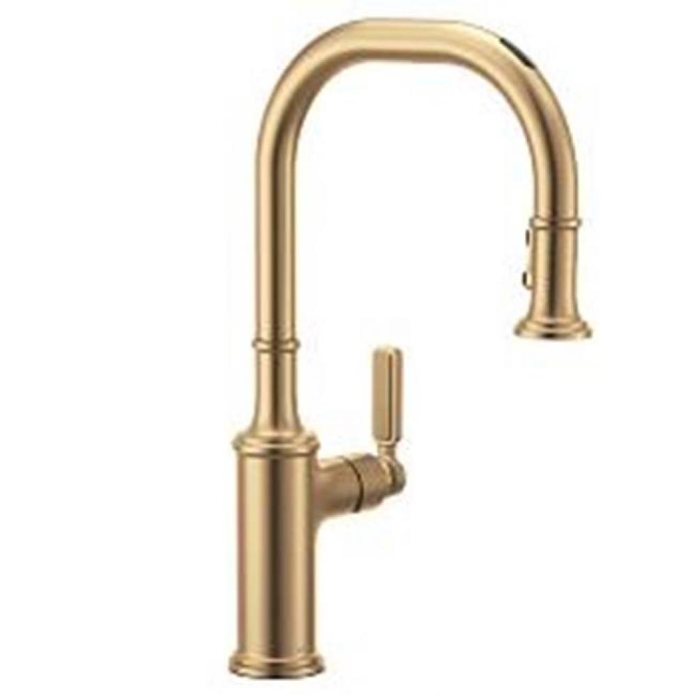 Bronzed Gold One-Handle Pulldown Kitchen Faucet