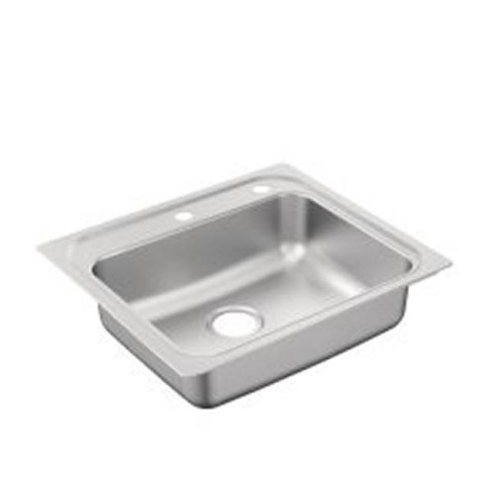 25''x22'' stainless steel 20 gauge single bowl drop in sink