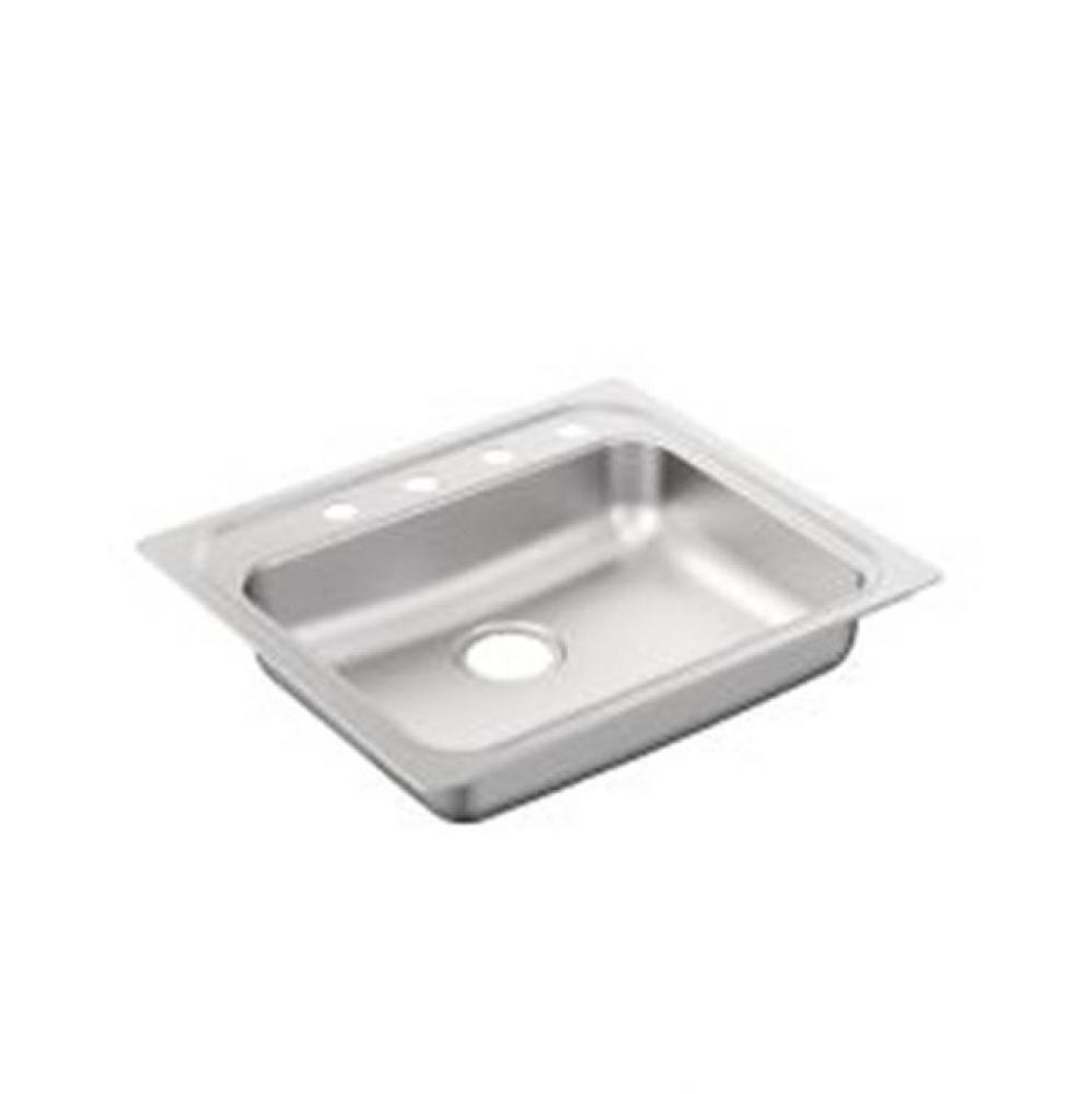 25''x22'' stainless steel 20 gauge single bowl drop in sink