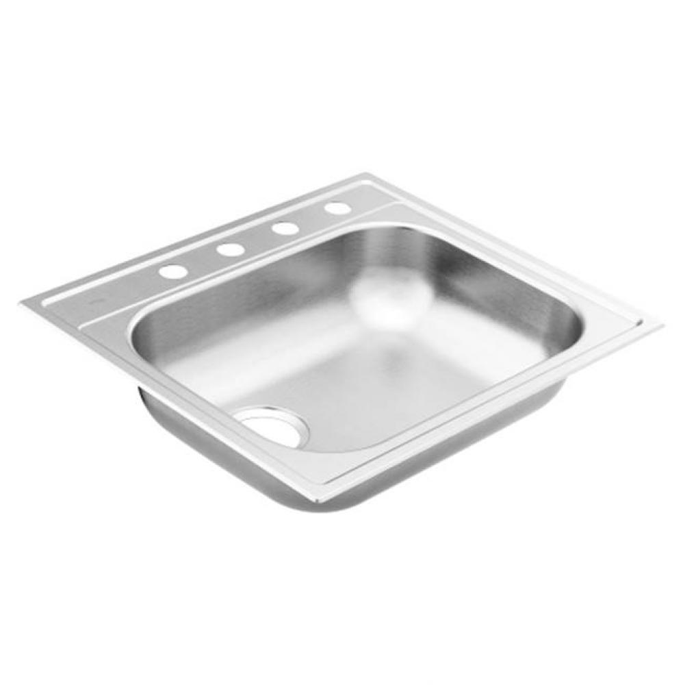 25''x22'' stainless steel 20 gauge single bowl drop in sink