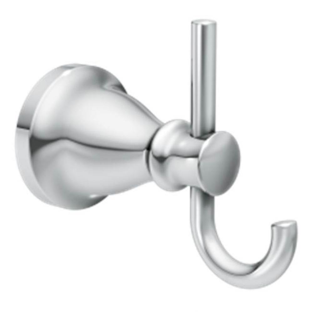 Chrome double robe hook