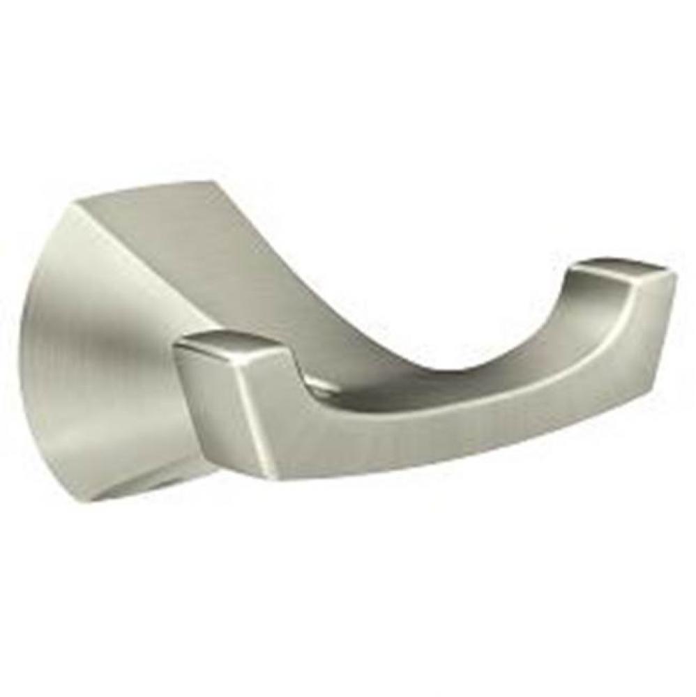 Spot Resist Brushed Nickel Double Robe Hook