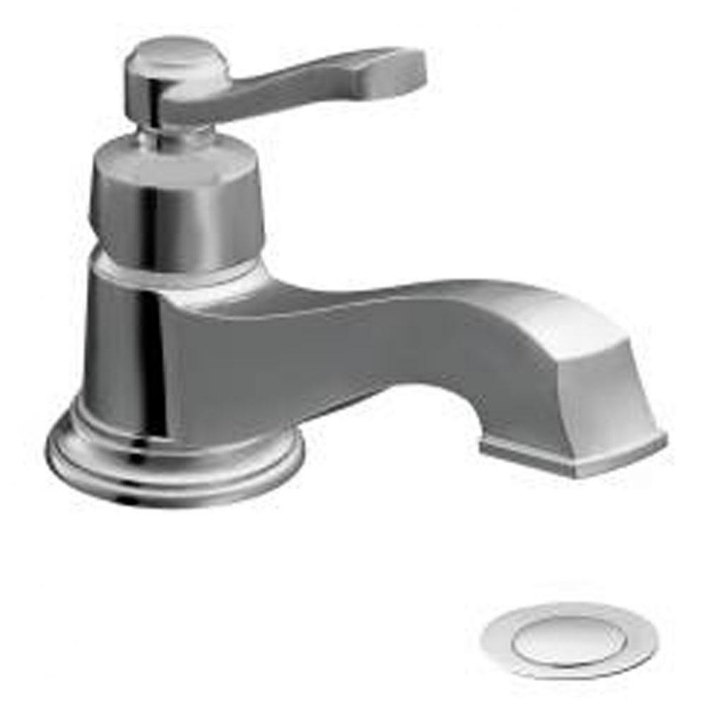 Chrome one-handle bathroom faucet