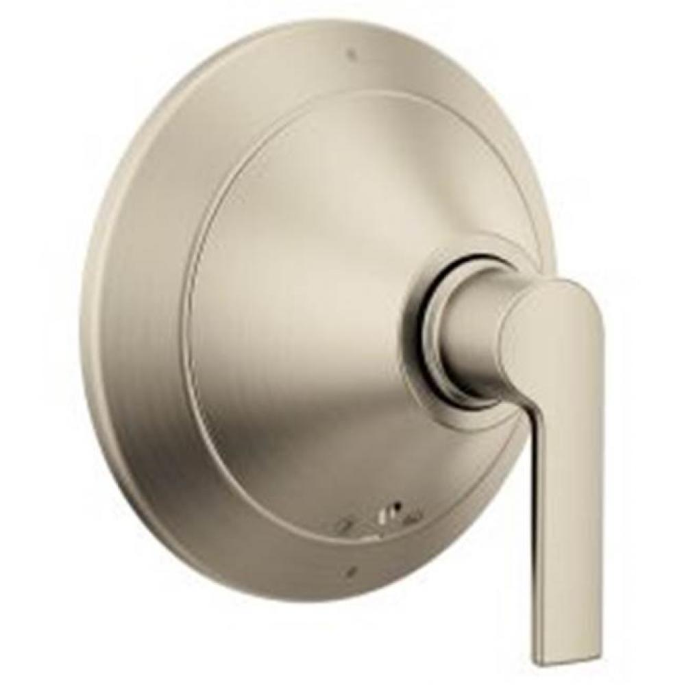 Brushed nickel transfer valve trim