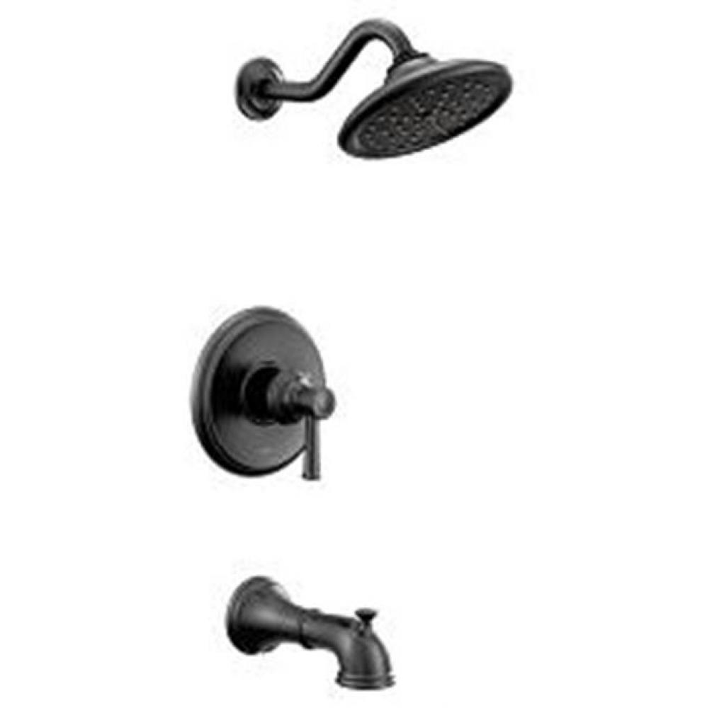 Matte black M-CORE 2 series tub/shower