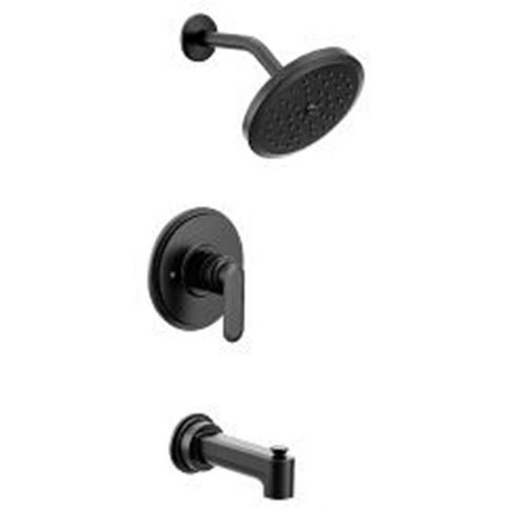 Matte black M-CORE 3 series tub/shower