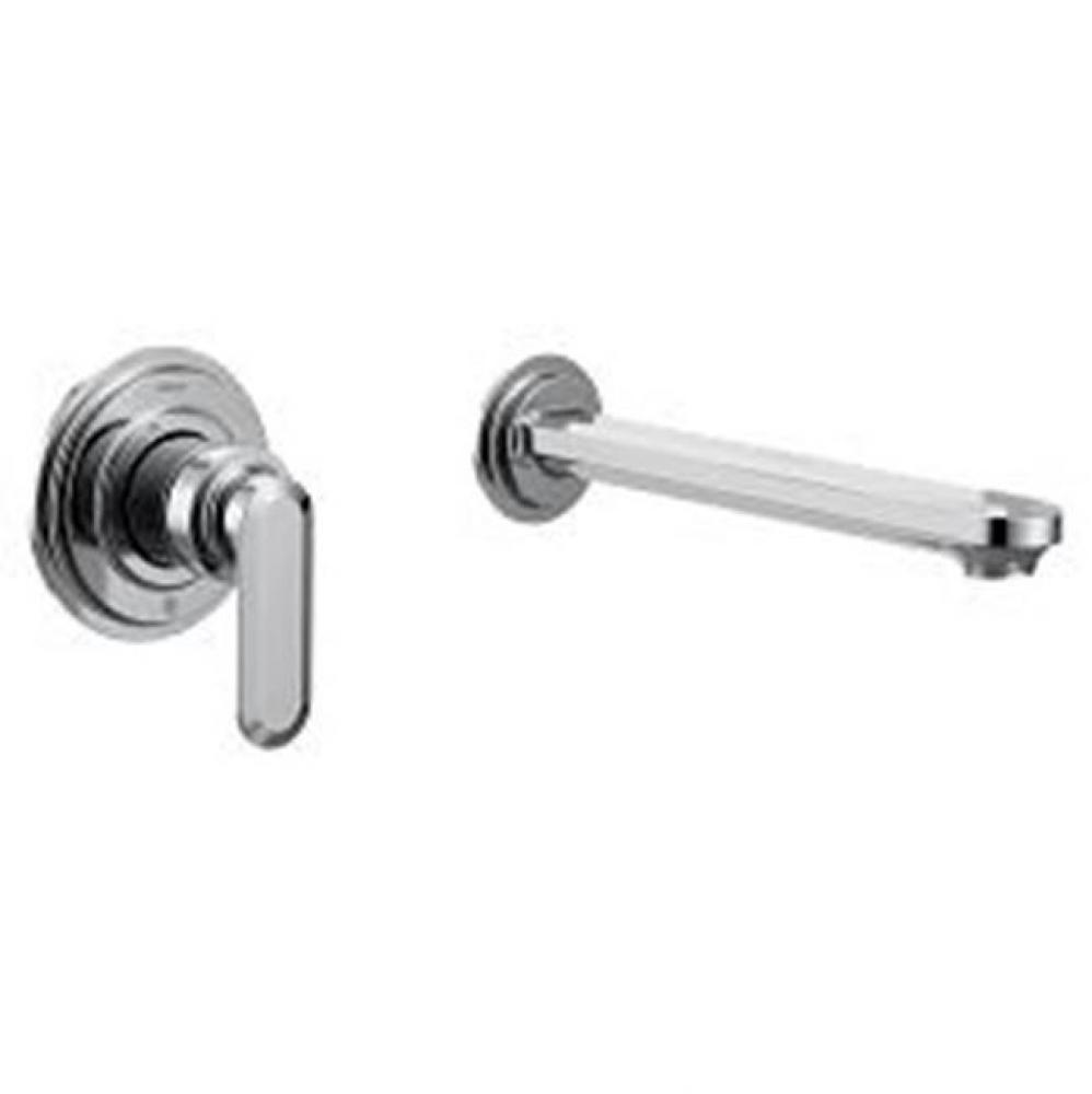 Chrome one-handle tub filler