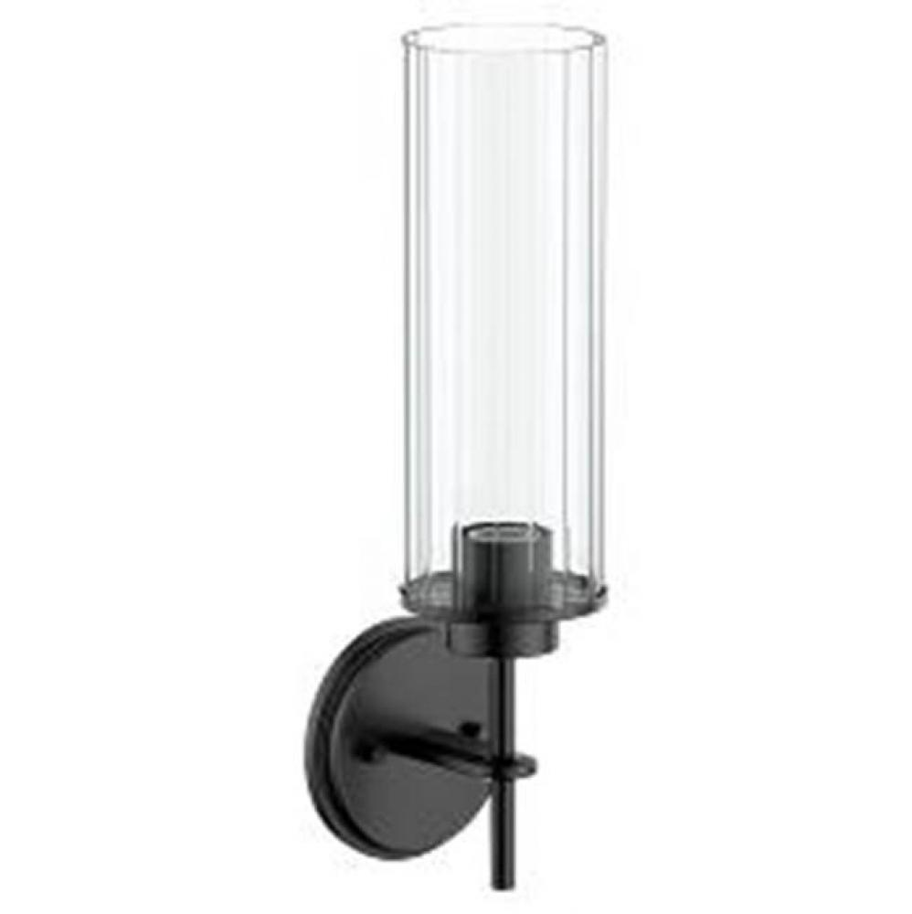 Matte Black One Globe Bath Light