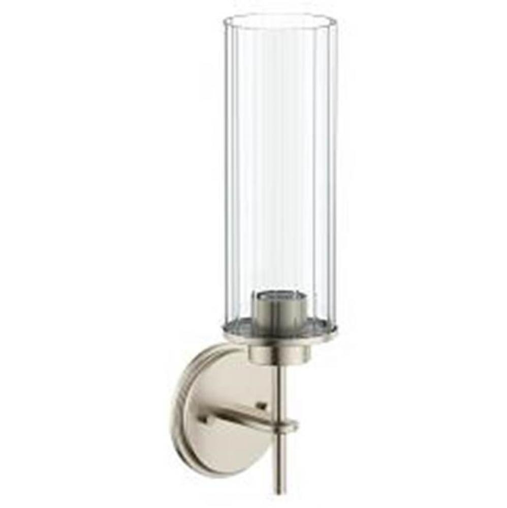 Brushed Nickel One Globe Bath Light