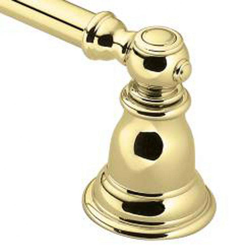 Polished brass 24'' towel bar