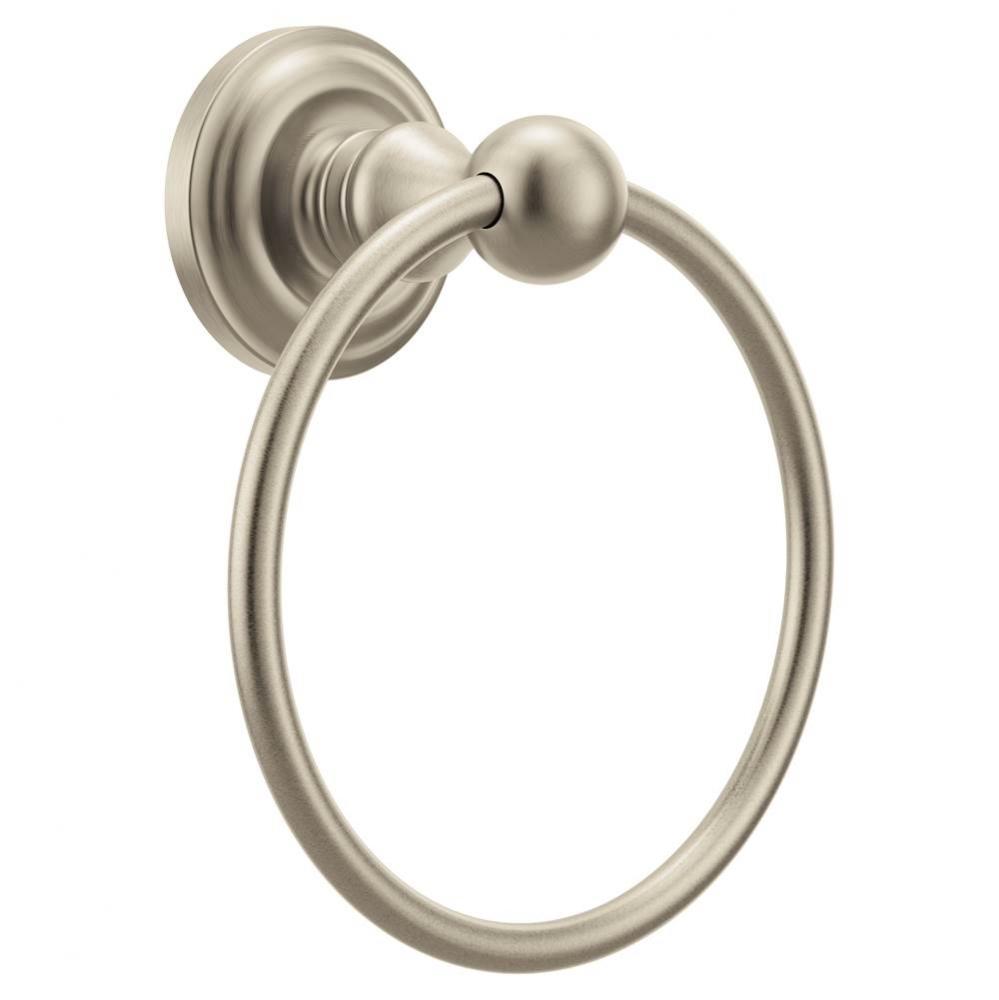 Brushed Nickel Towel Ring