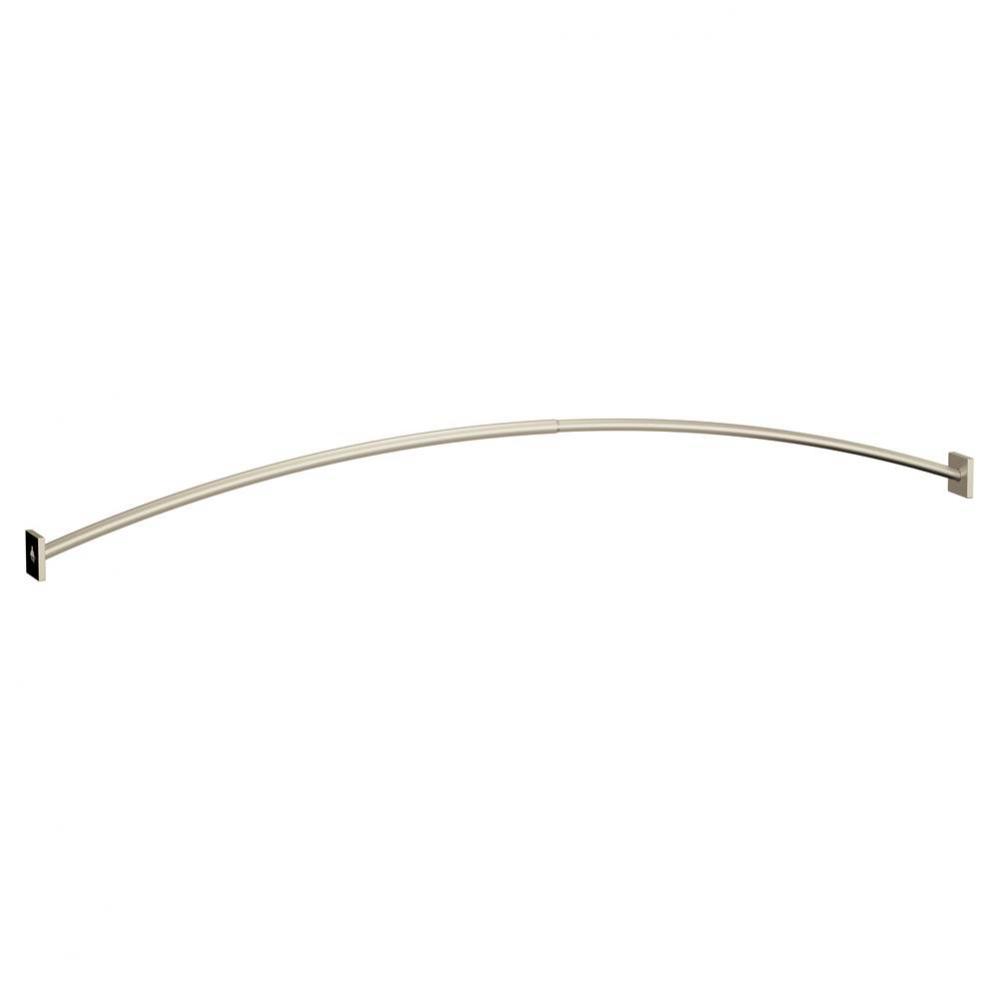 Brushed Nickel Adjustable Curved Shower Rod