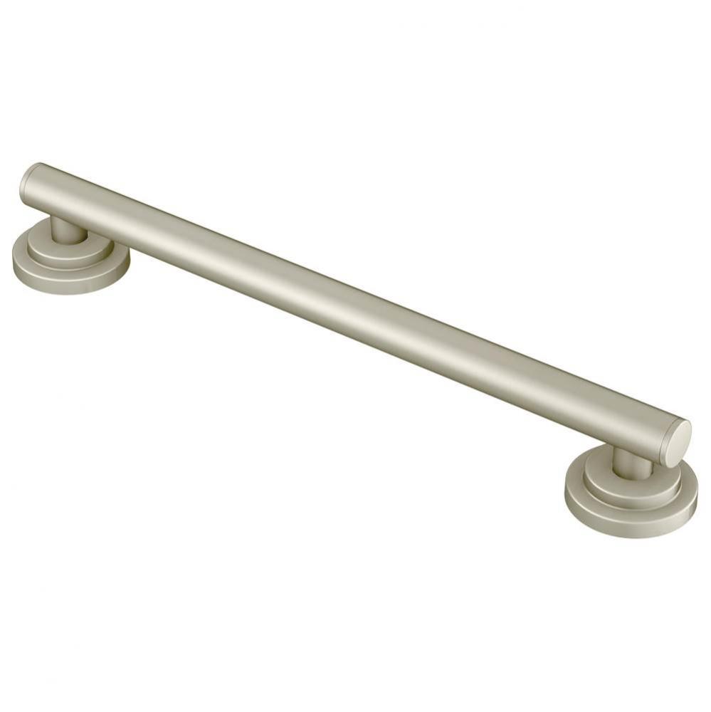 Brushed Nickel 12'' Designer Grab Bar
