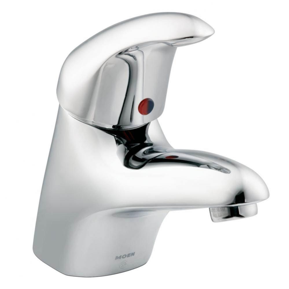 Chrome one-handle lavatory faucet