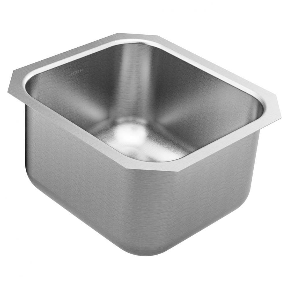 1800 Series 16.5-inch 18 Gauge Undermount Single Bowl Stainless Steel Kitchen or Bar Sink