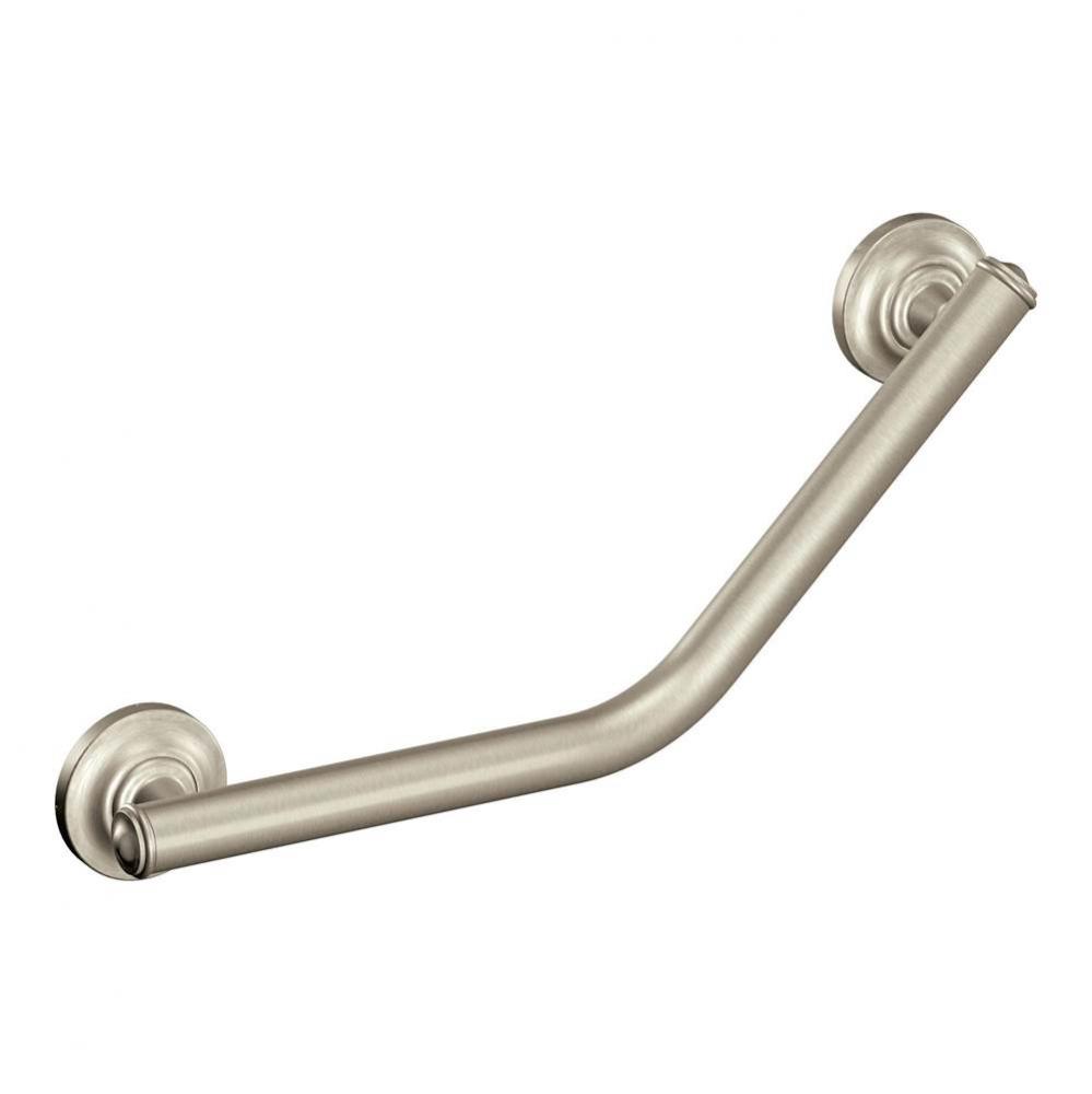 Brushed Nickel 16'' Angled Grab Bar