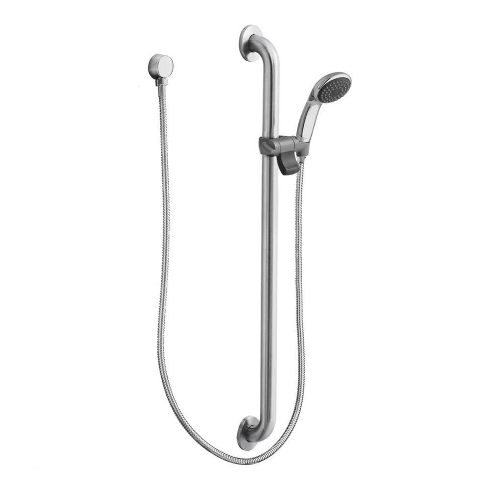 Chrome/stainless slide bar/grab bar shower