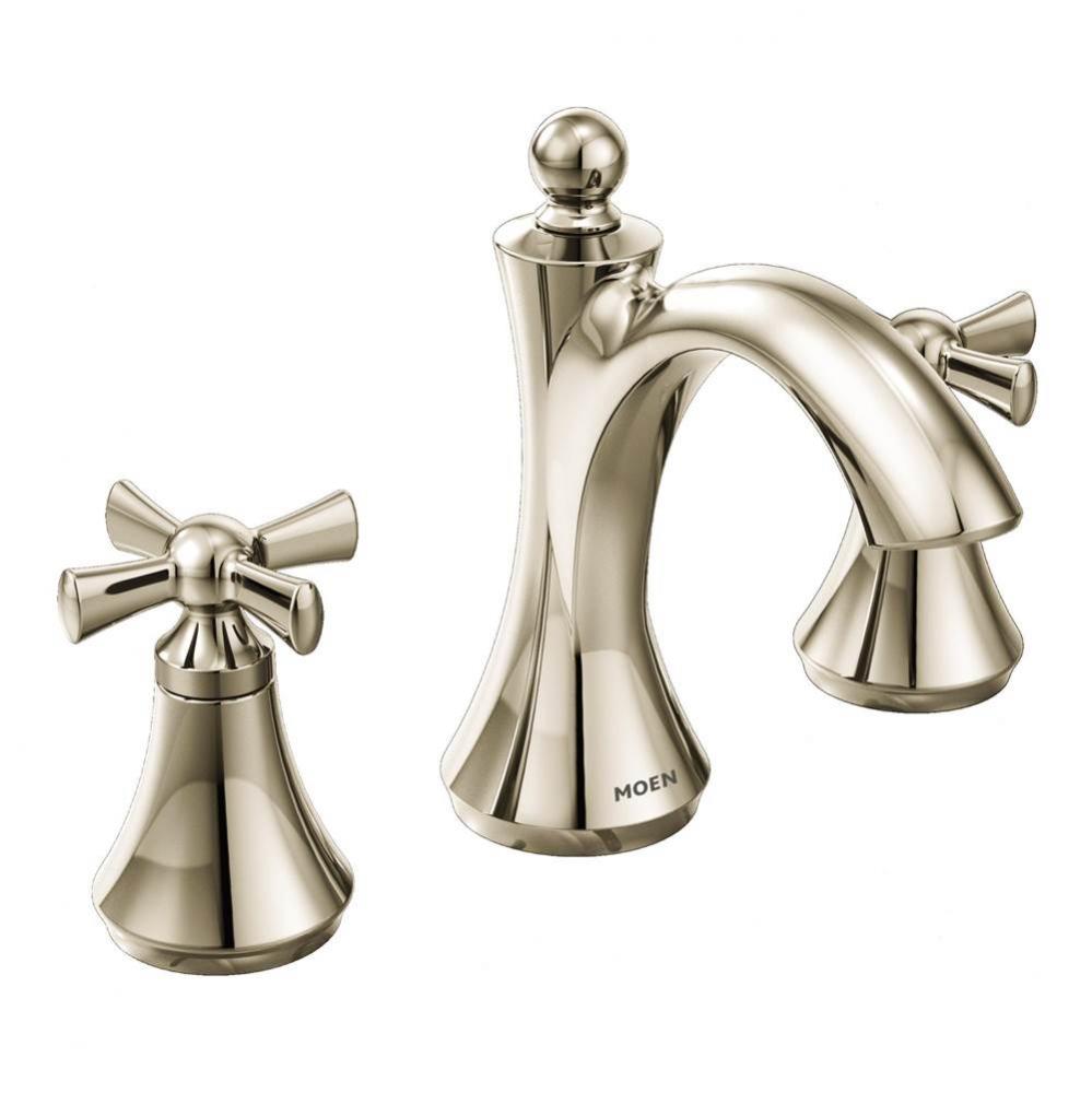 Wynford 8 in. Widespread 2-Handle High-Arc Bathroom Faucet in Polished Nickel